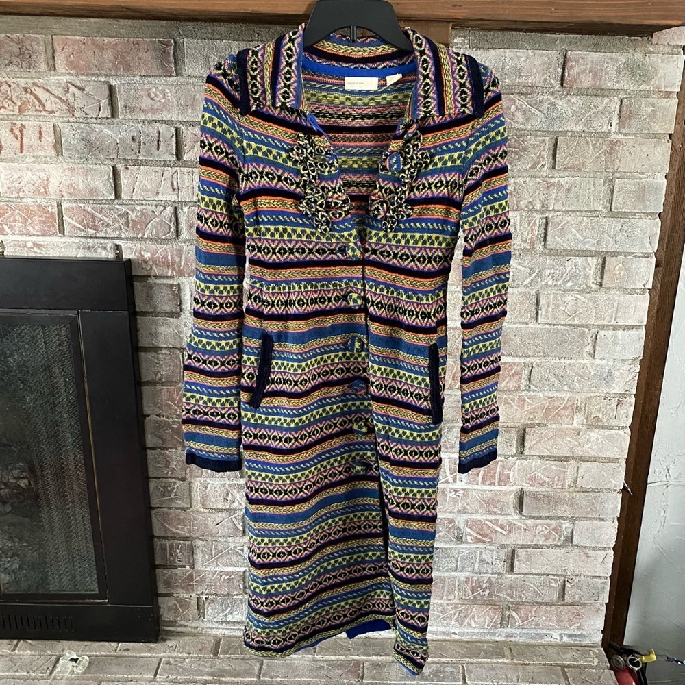 Anthropologie Sleeping on Snow Fair Isle Sweater